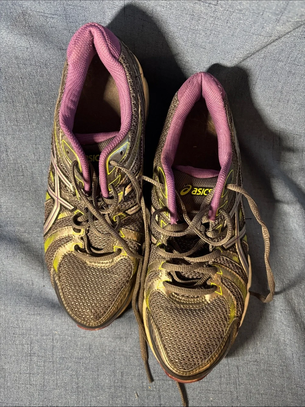 ASICS Silver, green and purple Women's Athletic Running Shoes